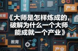 大师是怎样炼成的，破解为什么一个大师，能成就一个产业【电子书】-泱泱学习社