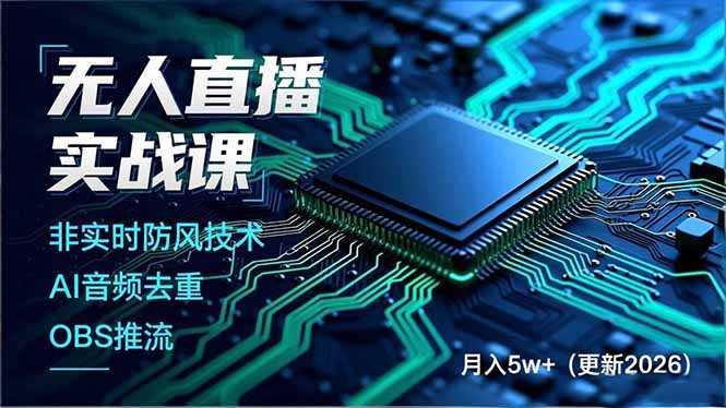 无人直播实战课(更新2月-泱泱学习社