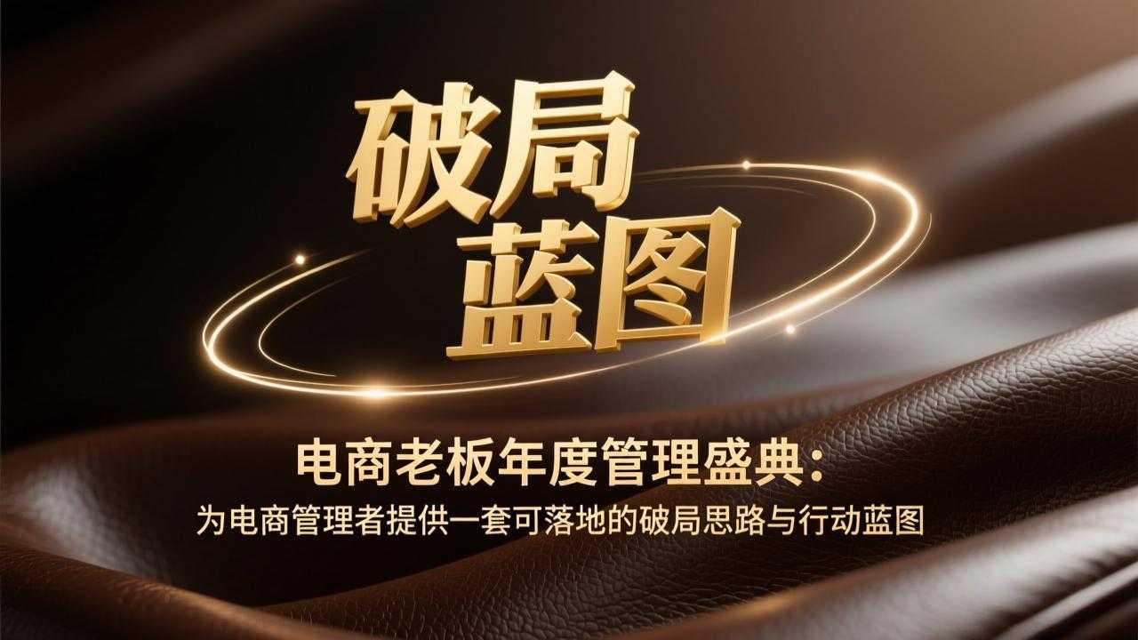 电商老板年度管理盛典：为电商管理者提供一套可落地的破局思路与行动蓝图-泱泱学习社