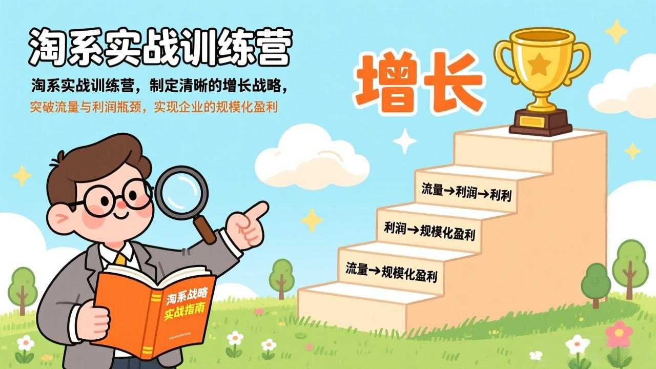 淘系实战训练营，制定清晰的增长战略，突破流量与利润瓶颈，实现企业的规模化盈利-泱泱学习社