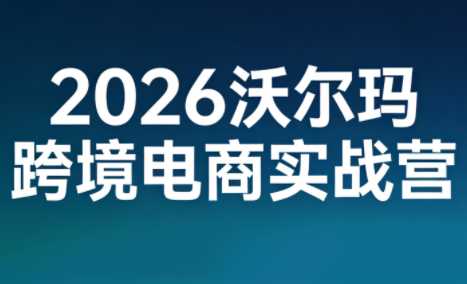 2026沃尔玛跨境电商实战营-泱泱学习社