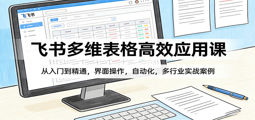 飞书多维表格高效应用课：从入门到精通，界面操作，自动化，多行业实战案例-泱泱学习社