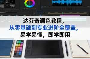 达芬奇调色教程，从零基础到专业进阶全覆盖，易学易懂，即学即用-泱泱学习社