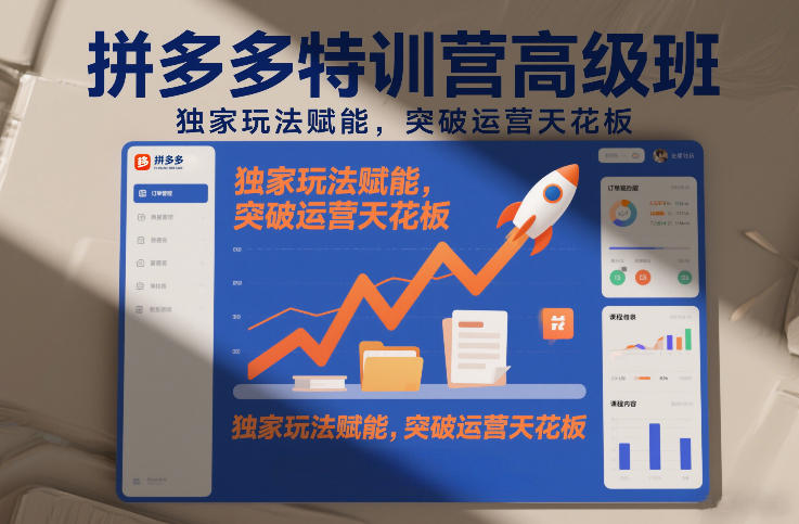 拼多多特训营高阶班，独家玩法赋能，突破运营天花板(更新26年3月19日)-泱泱学习社