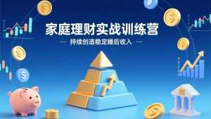 家庭理财实战训练营：从0到1建体系，三阶进阶层层递进，助你持续创造稳定睡后收入-泱泱学习社