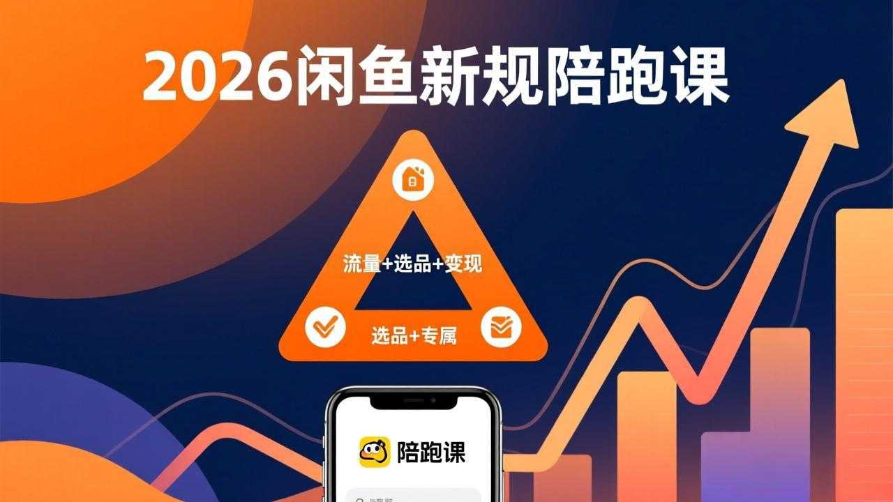 2026闲鱼高阶陪跑课全新上线，带你吃透新规玩转选品流量，从零搭建稳定变现盈利体系-泱泱学习社