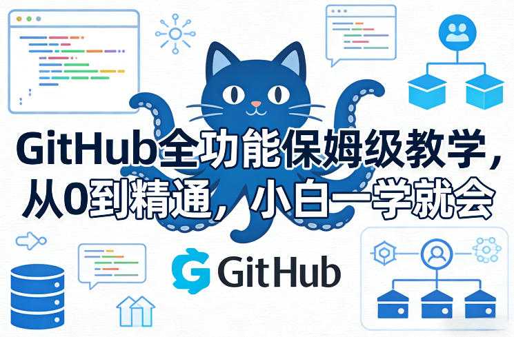 GitHub全功能保姆级教学，从0到精通，小白一学就会-泱泱学习社