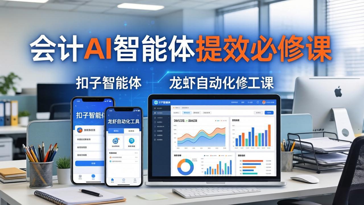 财务会计AI智能体提效必修课：扣子智能体+龙虾自动化+报表分析，一站式提升财务工作效率-泱泱学习社