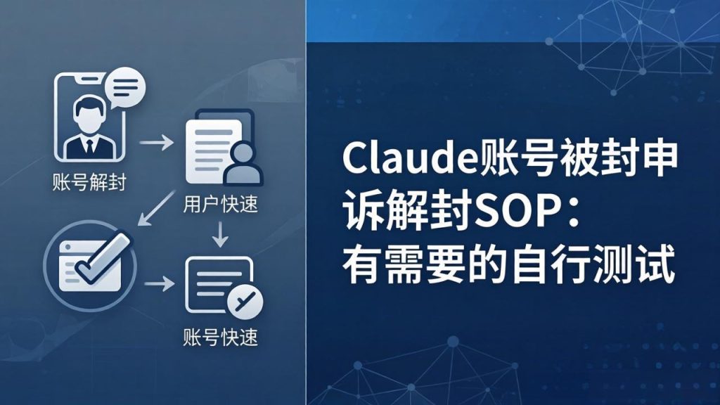 Claude账号被封申诉解封SOP:有需要的自行测试-泱泱学习社