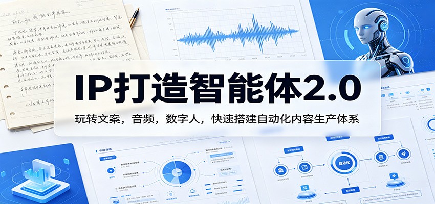 IP打造智能体2.0：玩转文案，音频，数字人，快速搭建自动化内容生产体系-泱泱学习社
