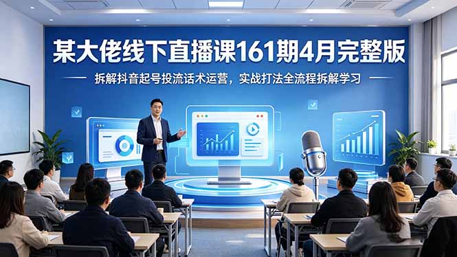 某大佬线下直播课161期4月完整版，拆解抖音起号投流话术运营，实战打法全流程拆解学习-泱泱学习社
