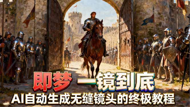 即梦AI一镜到底终极教程，智能补帧+运镜技巧，AI自动生成无缝丝滑长镜头高效出片-泱泱学习社