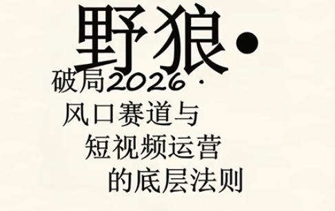 野狼团队·多平台实操运营课，覆盖AI口播、服装、好物、漫剪等热门玩法(更新4月29日)-泱泱学习社