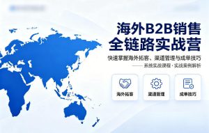 海外B2B销售全链路实战营，快速掌握海外拓客、渠道管理与成单技巧-泱泱学习社