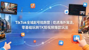 TikTok全域起号陪跑营｜吃透海外算法，零基础玩转TK短视频爆款玩法-泱泱学习社