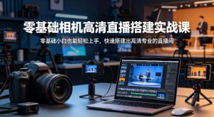 零基础相机高清直播间搭建实战课,小白也能轻松上手,快速搭建出高清专业的直播间-泱泱学习社