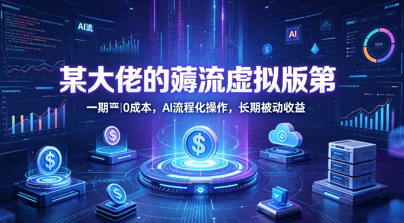 某大佬的薅流虚拟版第一期丨0成本，AI流程化操作，长期被动收益-泱泱学习社
