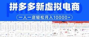 拼多多虚拟电商一人一店轻松月入10000+-泱泱学习社