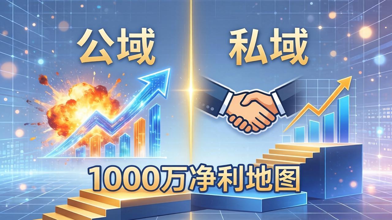 公域玩命出爆款，私域悄悄做成交：这套AI内训课，2026给你打通1000万净利的地图-泱泱学习社