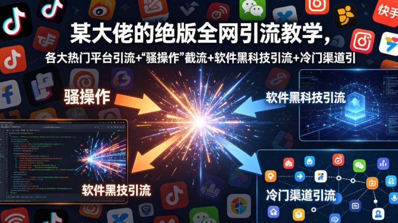 某大佬的绝版全网引流教学，各大热门平台引流+-泱泱学习社