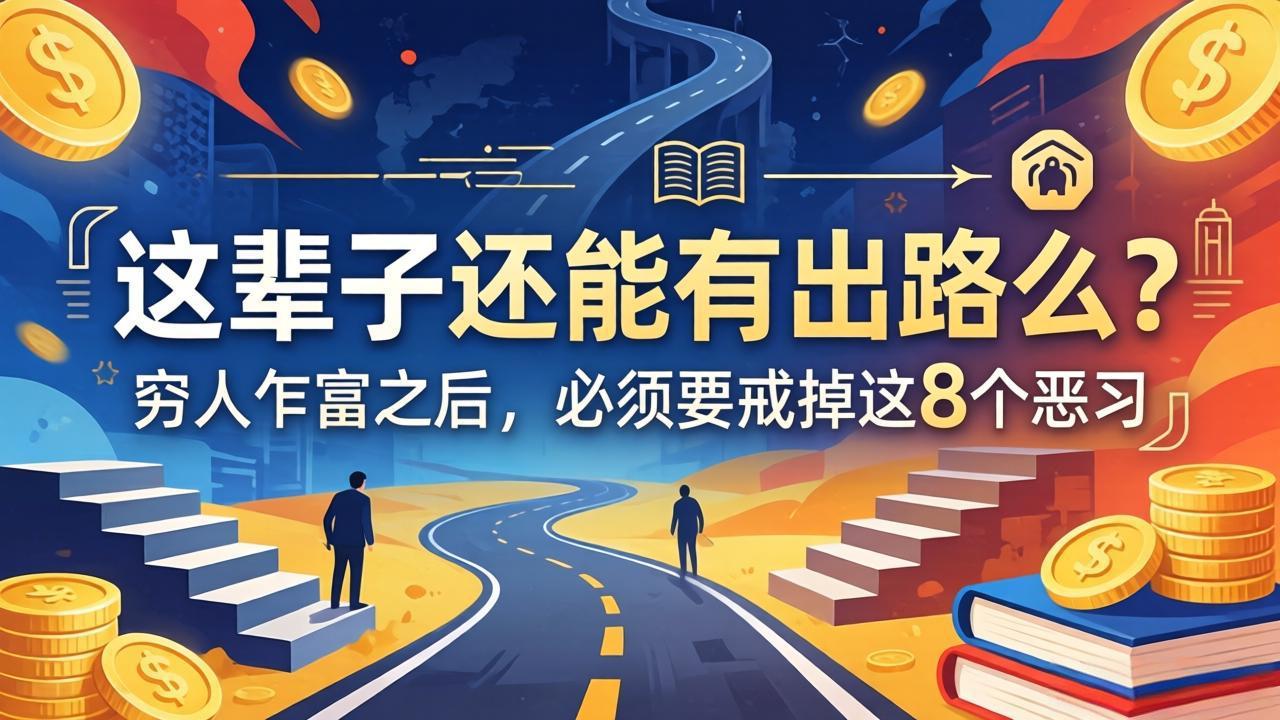 关于人生两篇付费文章【这辈子还能有出路么？】【穷人乍富之后，必须要戒掉这8个恶习】-泱泱学习社
