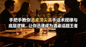 付费文章：手把手教你酒桌顶尖高手话术规律与底层逻辑，让你迅速成为酒桌话题王者(二十年全网独家经验分享)-泱泱学习社