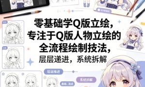 零基础学Q版立绘，专注于Q版人物立绘的全流程绘制技法，层层递进，系统拆解-泱泱学习社