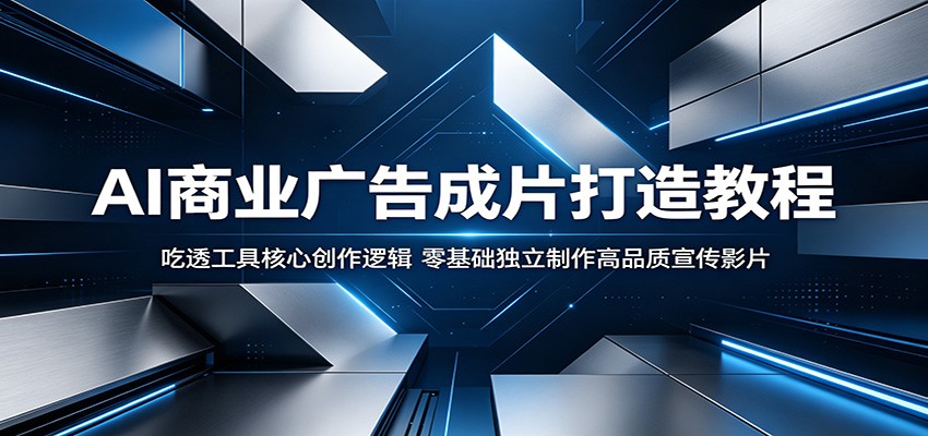 AI商业广告成片打造教程:吃透工具核心创作逻辑,零基础独立制作高品质宣传影片-泱泱学习社