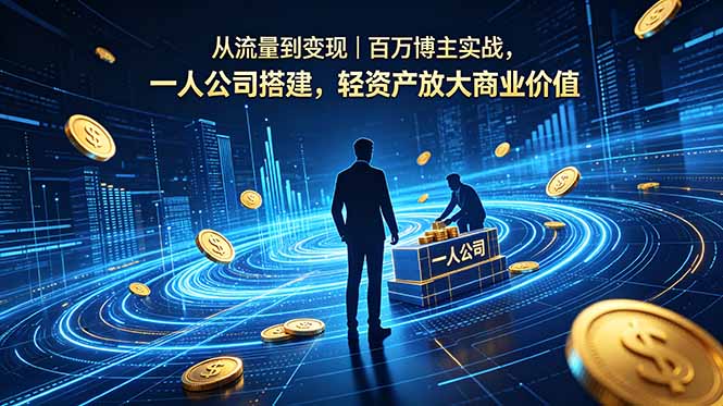 从流量到变现｜百万博主实战，一人公司搭建，轻资产放大商业价值-泱泱学习社