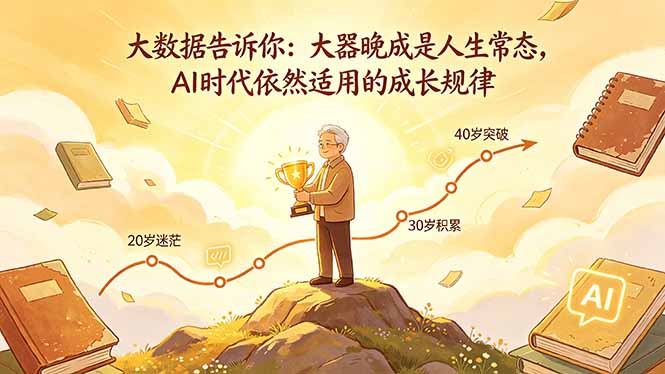 付费文章：大数据告诉你：大器晚成是人生常态，AI 时代依然适用的成长规律-泱泱学习社