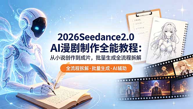 2026Seedance2.0 AI制作全能教程：从小说创作到成片，批量生成全流程拆解-泱泱学习社