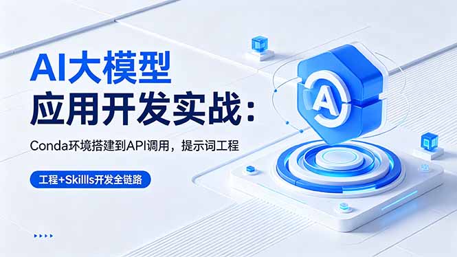 AI 大模型应用开发实战:Conda环境搭建到API调用,提示词工程+Skills开发全链路-泱泱学习社