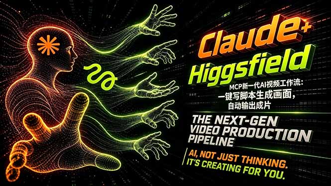 Claude+Higgsfield MCP新一代AI视频工作流：一键写脚本生成画面，自动输出成片-泱泱学习社