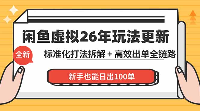 闲鱼虚拟从0到1系统化运营课程：标准化打法拆解 + 高效出单全链路教学，新手也能日出100单-泱泱学习社