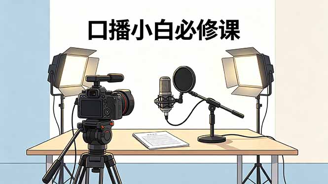 口播小白必修课：录像收音灯光设备+脚本撰写，搭专业级录制场景-泱泱学习社