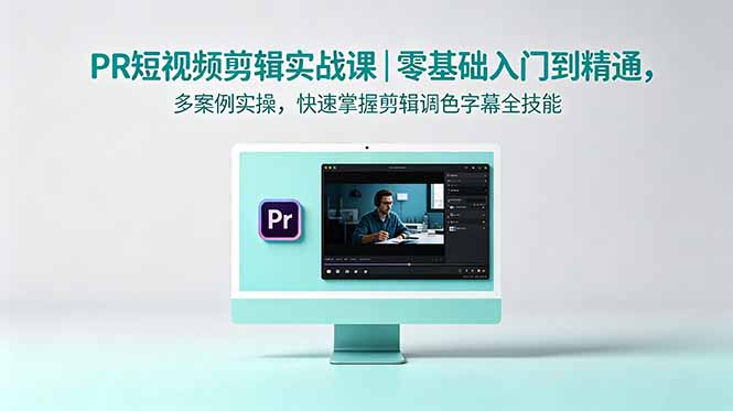 PR短视频剪辑实战课｜零基础入门到精通，多案例实操，快速掌握剪辑调色字幕全技能-泱泱学习社