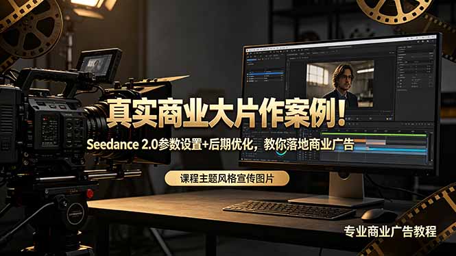 真实商业大片作案例！Seedance 2.0参数设置+后期优化，教你落地商业广告-泱泱学习社