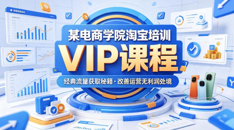 某电商学院淘宝培训VIP课程，各种经典有用的流量获取秘籍，改善运营产品没利润的处境(2026年5月)-泱泱学习社