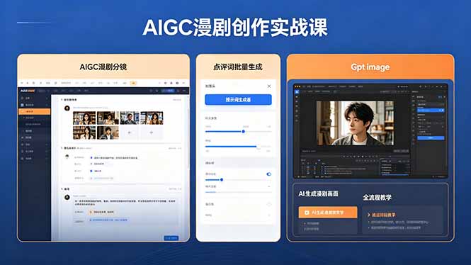 AIGC漫剧创作实战课，提示词批量生成分镜剧本，Gpt image+维洛全流程教学助你AI变现-泱泱学习社