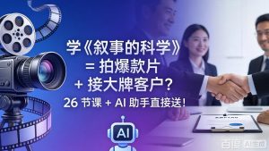 学《叙事的科学》= 拍爆款片 + 接大牌客户？26 节课 + AI 助手直接送！-泱泱学习社