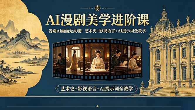 告别AI画面无灵魂！AI漫剧美学进阶课，艺术史+影视语言+AI提示词全教学-泱泱学习社