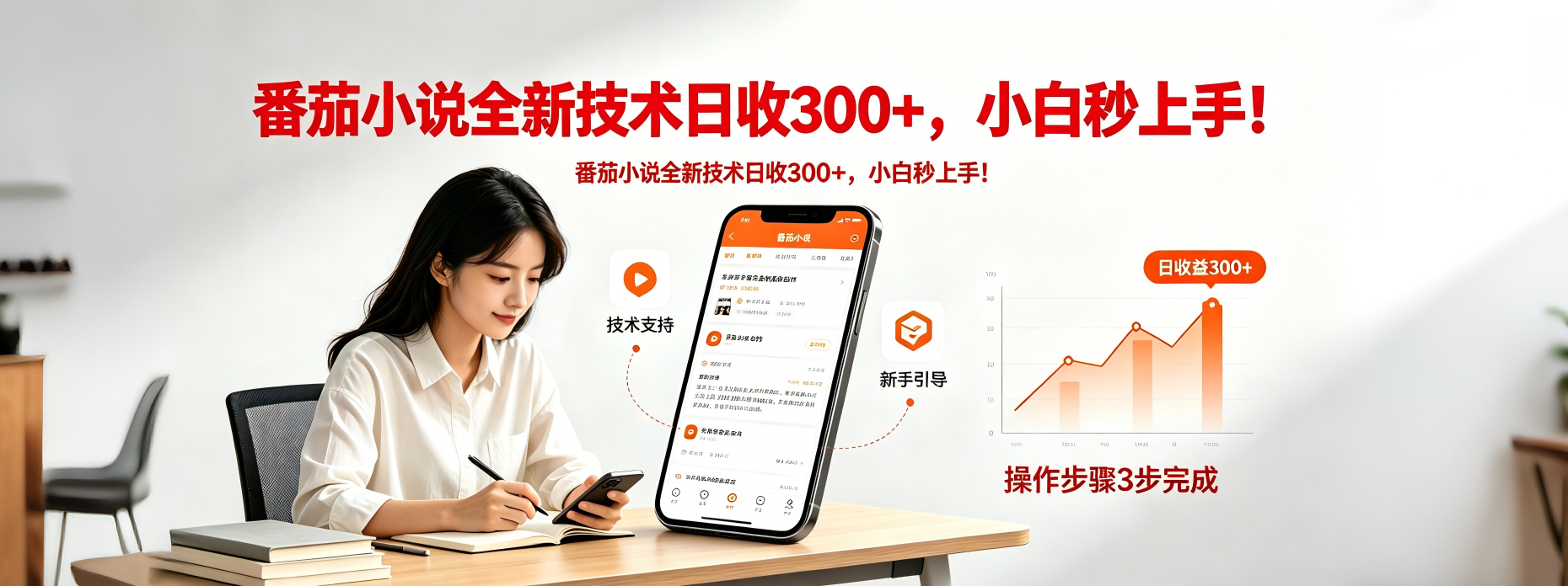 番茄小说全新技术全新玩法！无脑日收300+-泱泱学习社