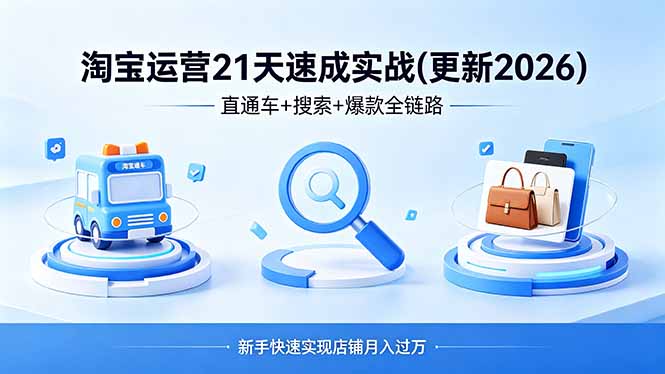 淘宝运营21天速成实战(更新4月-泱泱学习社