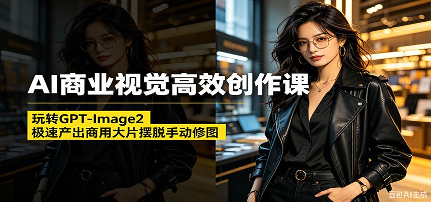 AI商业视觉高效创作课：玩转GPT-Image2，极速产出商用大片摆脱手动修图(更新)-泱泱学习社