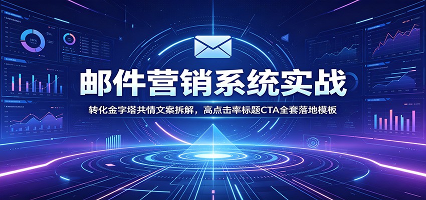 邮件营销系统实战：转化金字塔共情文案拆解，高点击率标题CTA全套落地模板-泱泱学习社