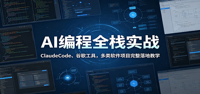 AI编程全栈实战：ClaudeCode、谷歌工具，多类软件项目完整落地教学-泱泱学习社