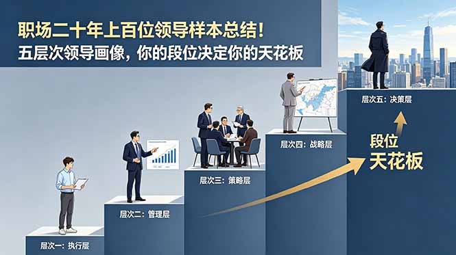 付费文章：职场二十年上百位领导样本总结！五层次领导画像，你的段位决定你的天花板-泱泱学习社