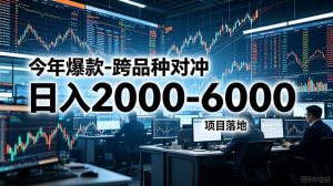 今年爆款-跨品种对冲日入2000-6000,项目落地!-泱泱学习社