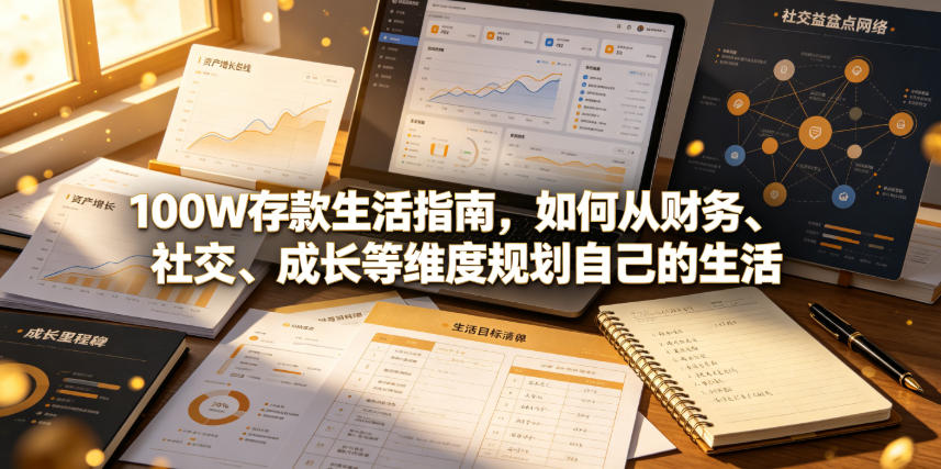 付费文章：100W存款生活指南，如何从财务、社交、成长等维度规划自己的生活-泱泱学习社