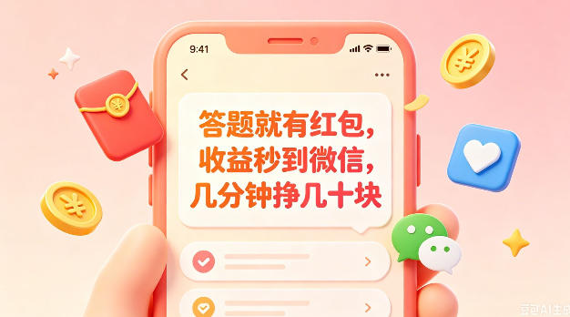 答题就有红包，收益秒到微信，几分钟挣几十块，学生党上班族宝妈都可以玩【揭秘】-泱泱学习社